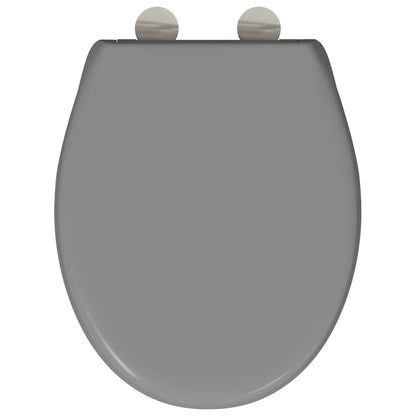 vidaXL Toilet Seat Grey 44.8 x 37.3 x 4.2 cm Duroplast