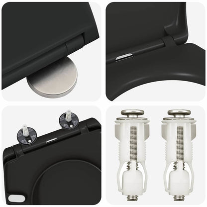 vidaXL Quick Release Toilet suitable for Seat Black
