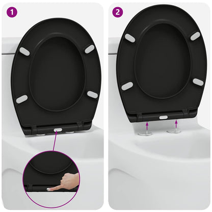 vidaXL Quick Release Toilet suitable for Seat Black