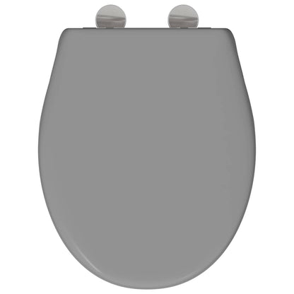vidaXL Toilet Seat Grey 47 x 37 x 4 cm Duroplast