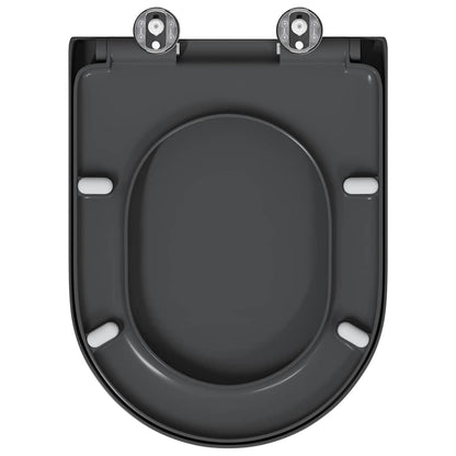 vidaXL Quick Release Toilet suitable for Seat Anthracite