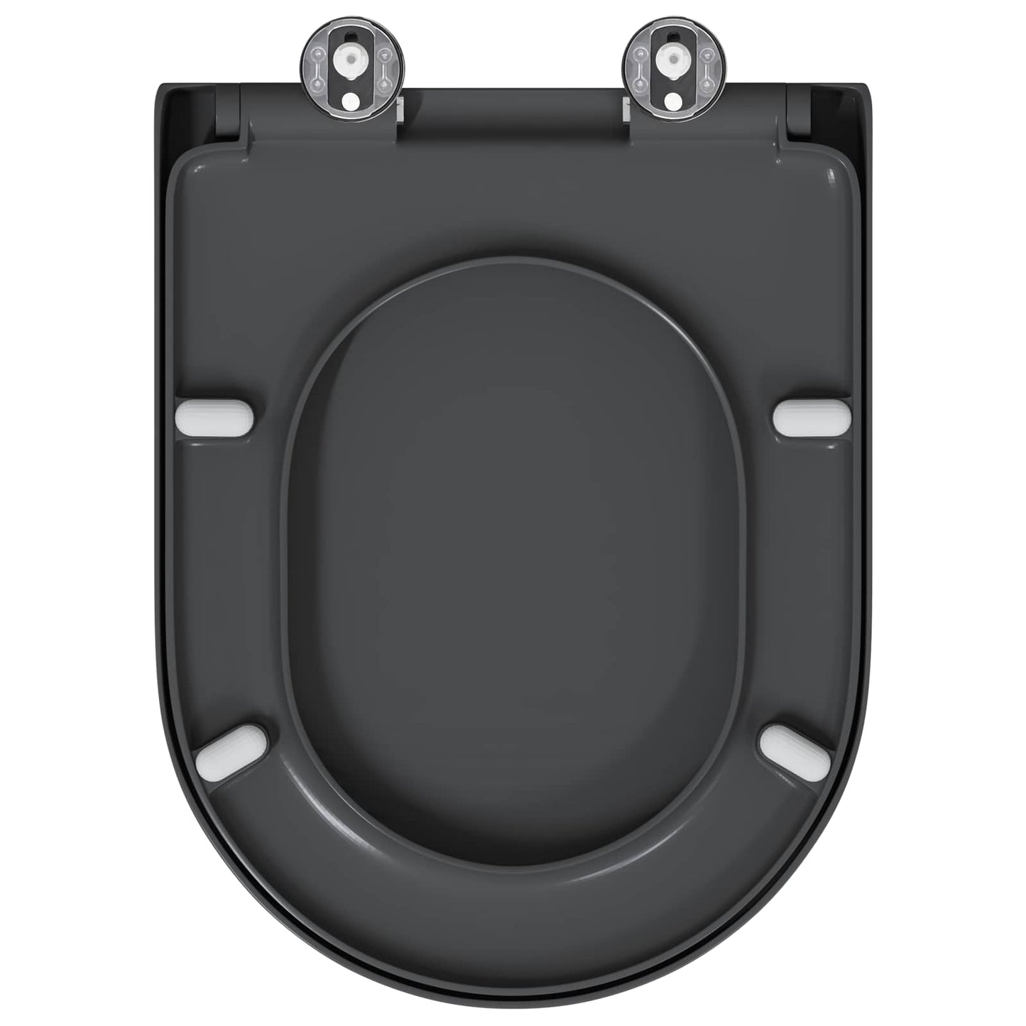 vidaXL Toilet Seat Anthracite 49 x 36 x 4 cm Duroplast