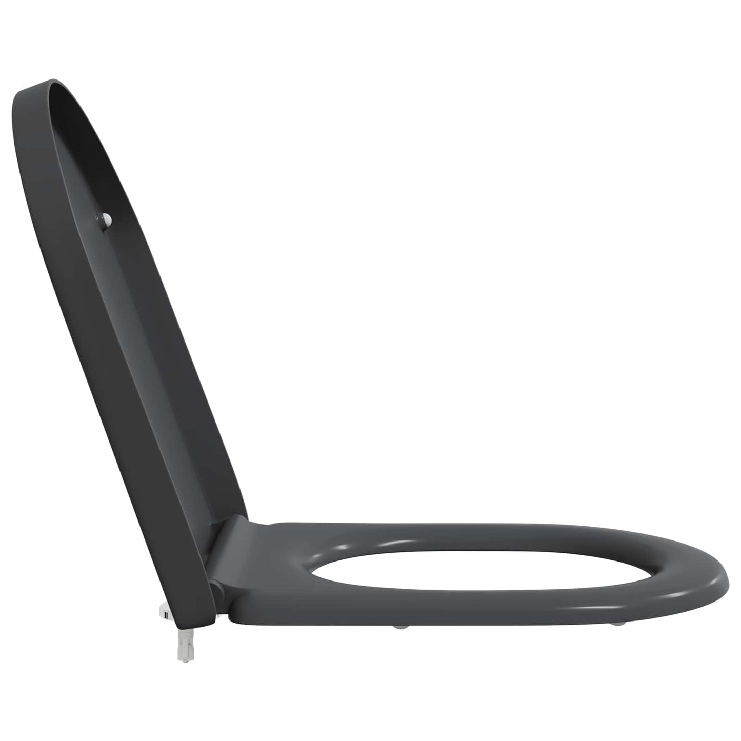 vidaXL Toilet Seat Anthracite 49 x 36 x 4 cm Duroplast