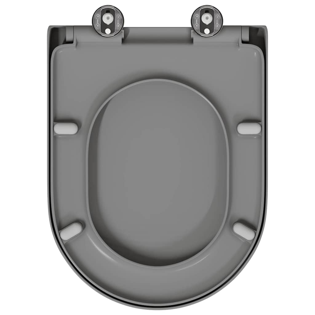 vidaXL Quick Release Toilet suitable for Seat Grey 46.2 x 36 x 4.3 cm