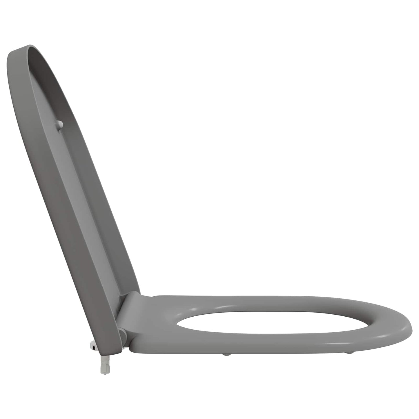 vidaXL Toilet Seat Grey 49 x 36 x 4 cm Duroplast