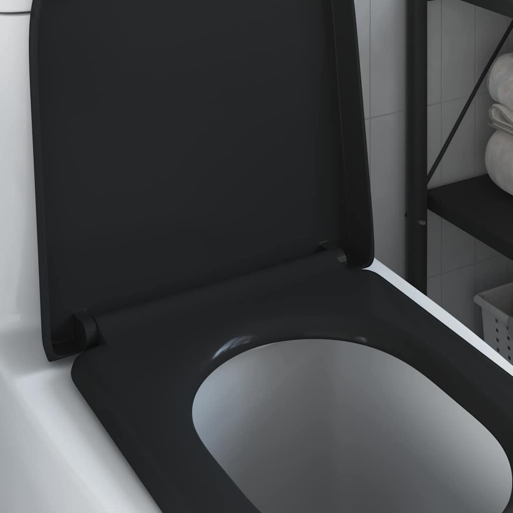 vidaXL Quick Release Toilet suitable for Seat Black 46.2 x 36 x 4.3 cm