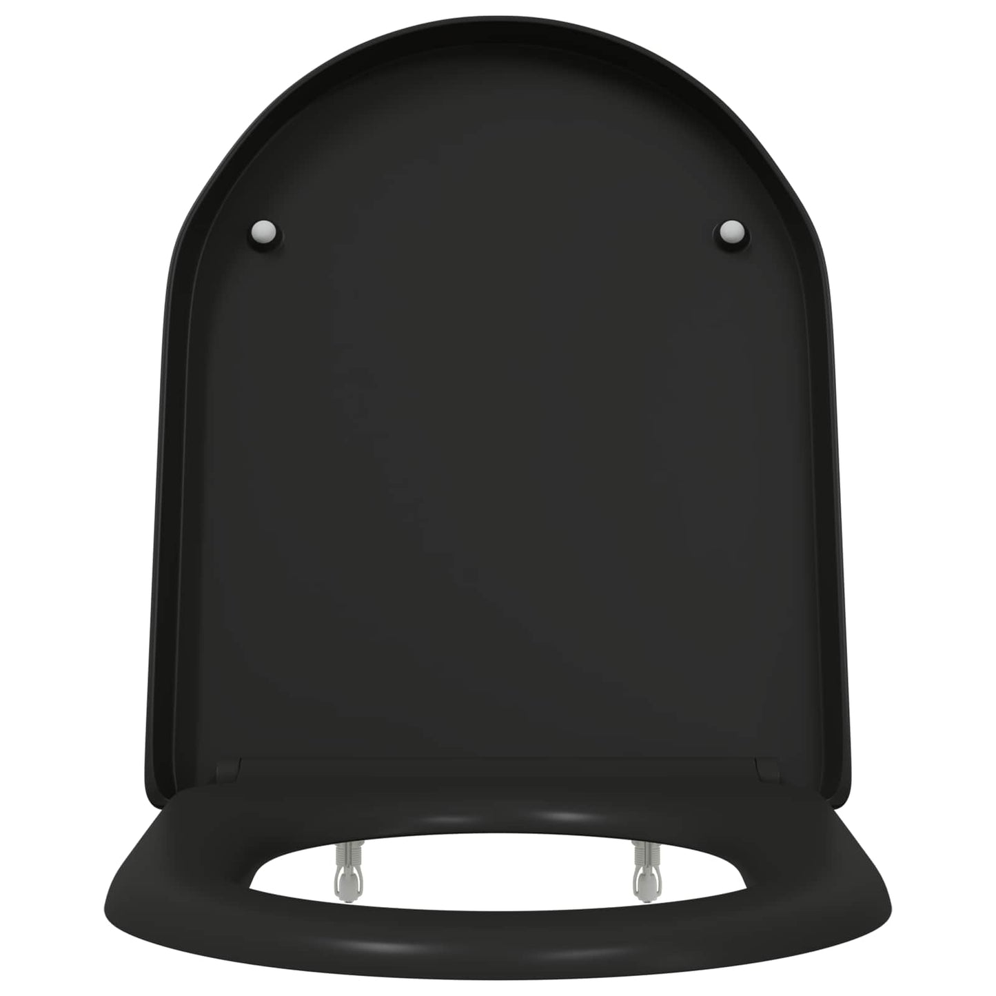 vidaXL Toilet Seat Black 49 x 36 x 4 cm Duroplast