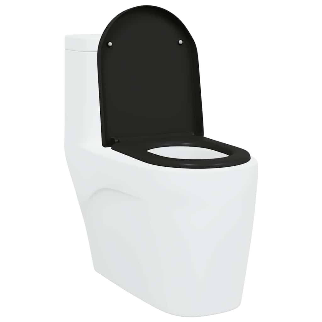 vidaXL Quick Release Toilet suitable for Seat Black 46.2 x 36 x 4.3 cm
