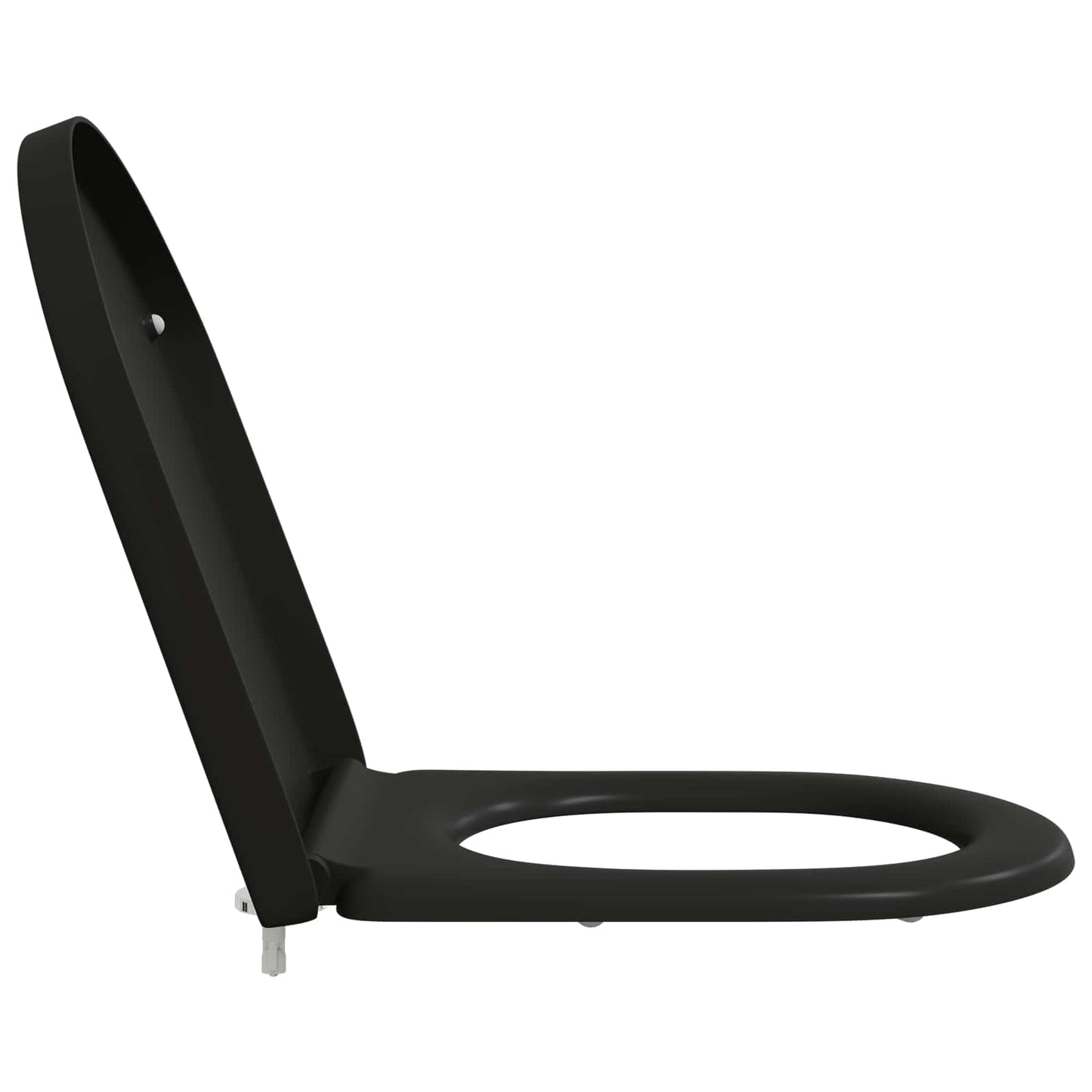 vidaXL Toilet Seat Black 49 x 36 x 4 cm Duroplast