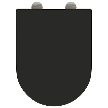 vidaXL Quick Release Toilet suitable for Seat Black 46.2 x 36 x 4.3 cm