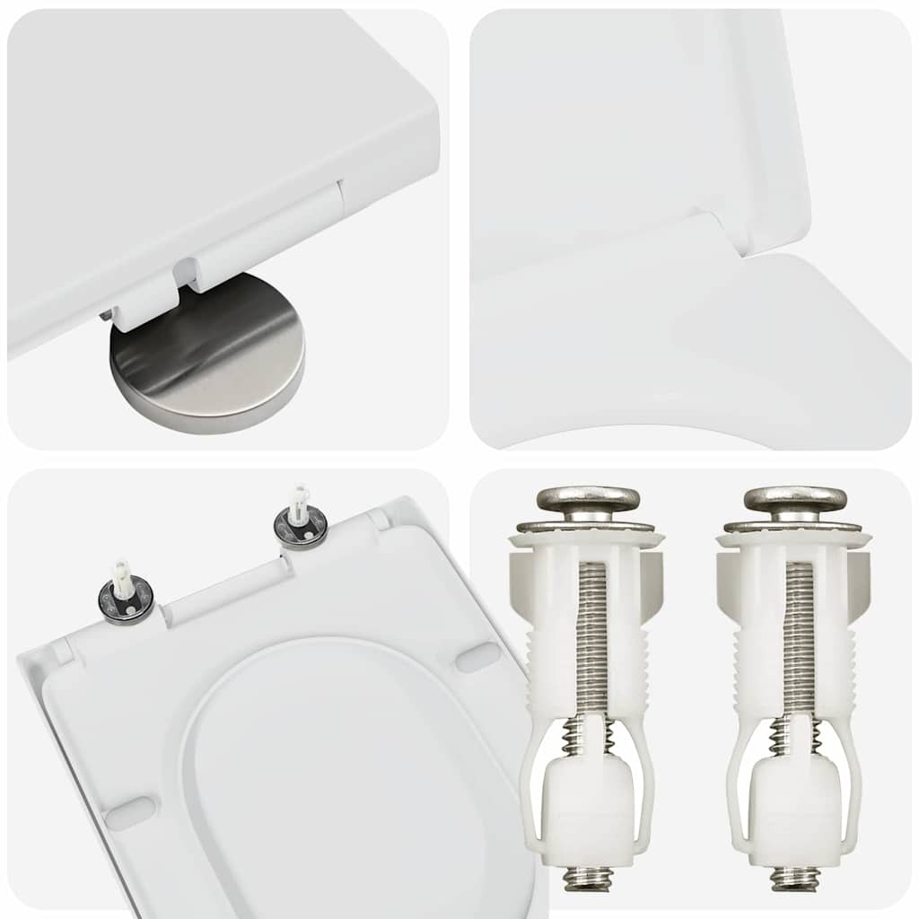 vidaXL Quick Release Toilet suitable for Seat White 46.2 x 36 x 4.3 cm