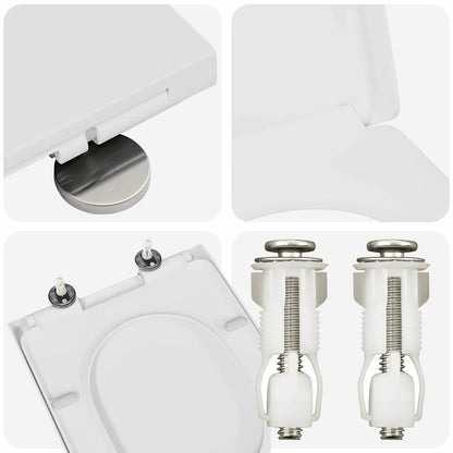 vidaXL Quick Release Toilet suitable for Seat White 46.2 x 36 x 4.3 cm