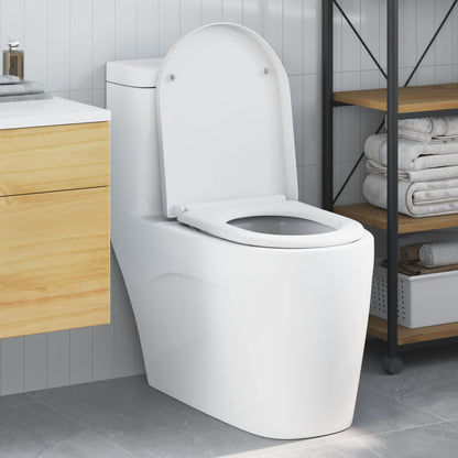 vidaXL Toilet Seat White 49 x 36 x 4 cm Duroplast