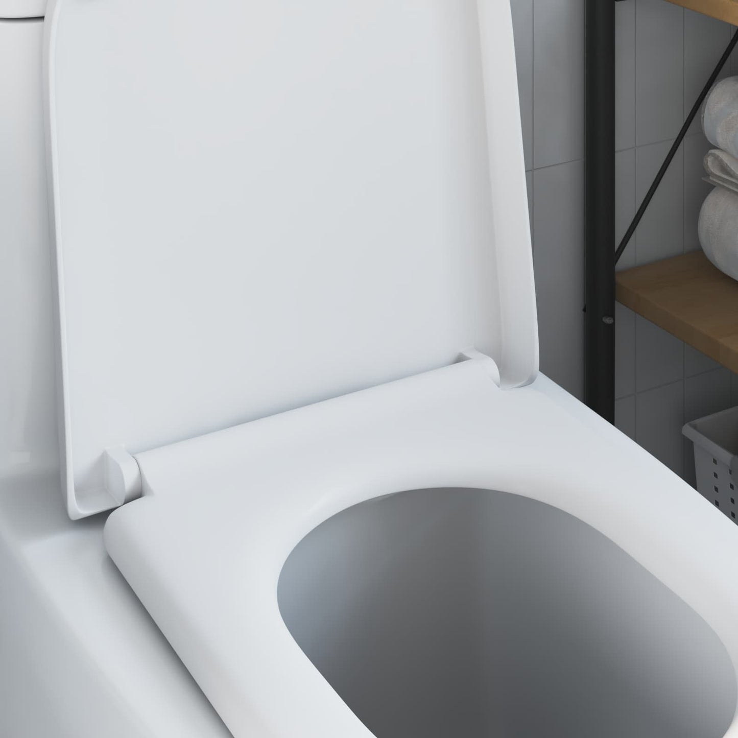 vidaXL Toilet Seat White 49 x 36 x 4 cm Duroplast