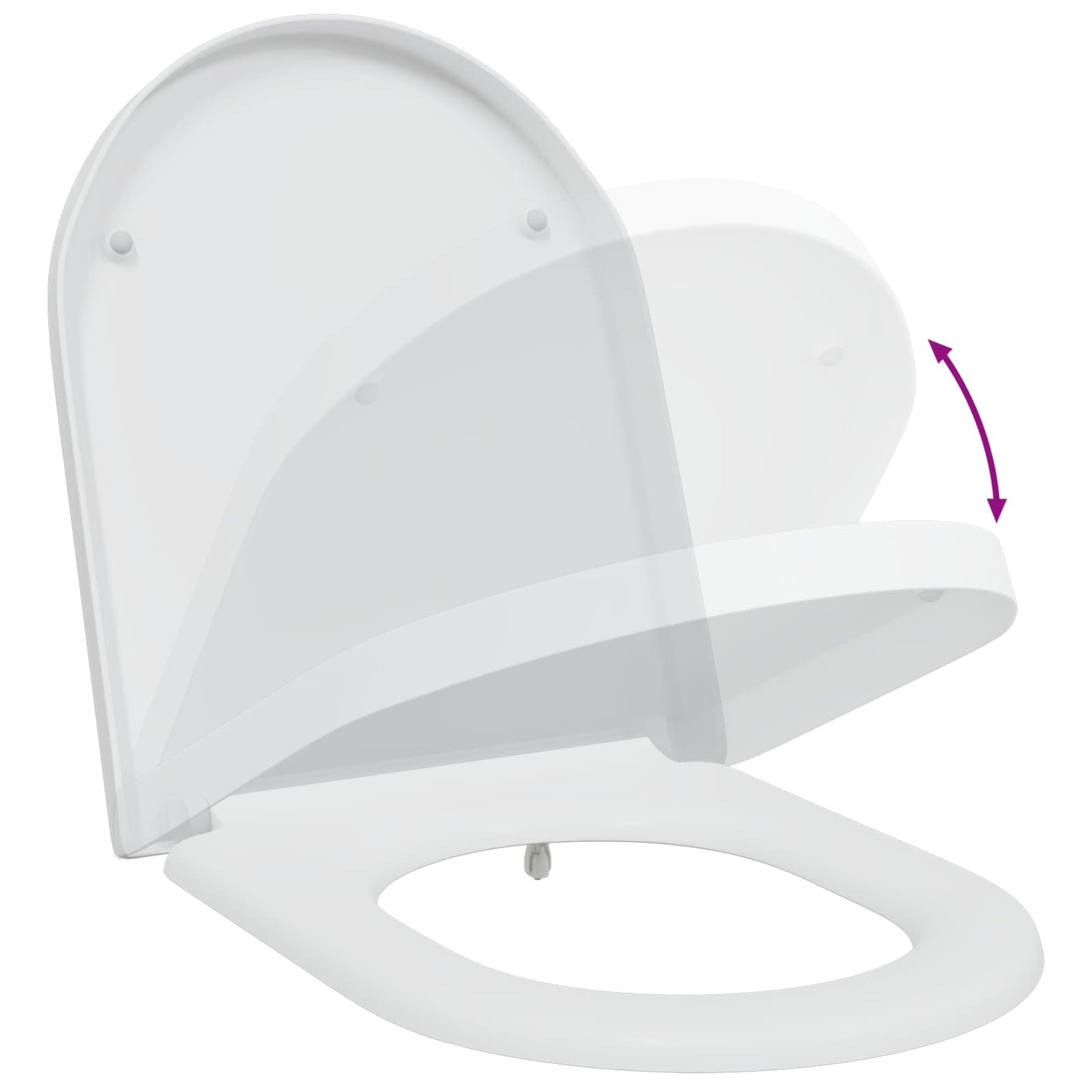vidaXL Toilet Seat White 49 x 36 x 4 cm Duroplast