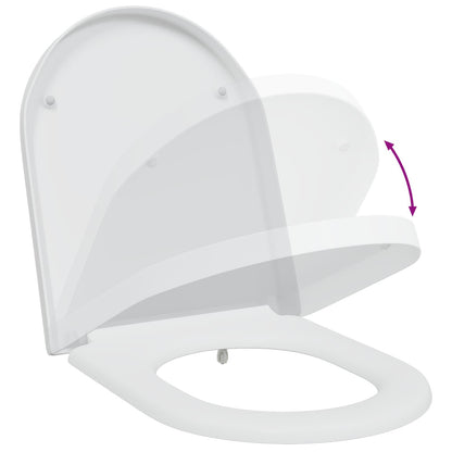 vidaXL Toilet Seat White 49 x 36 x 4 cm Duroplast