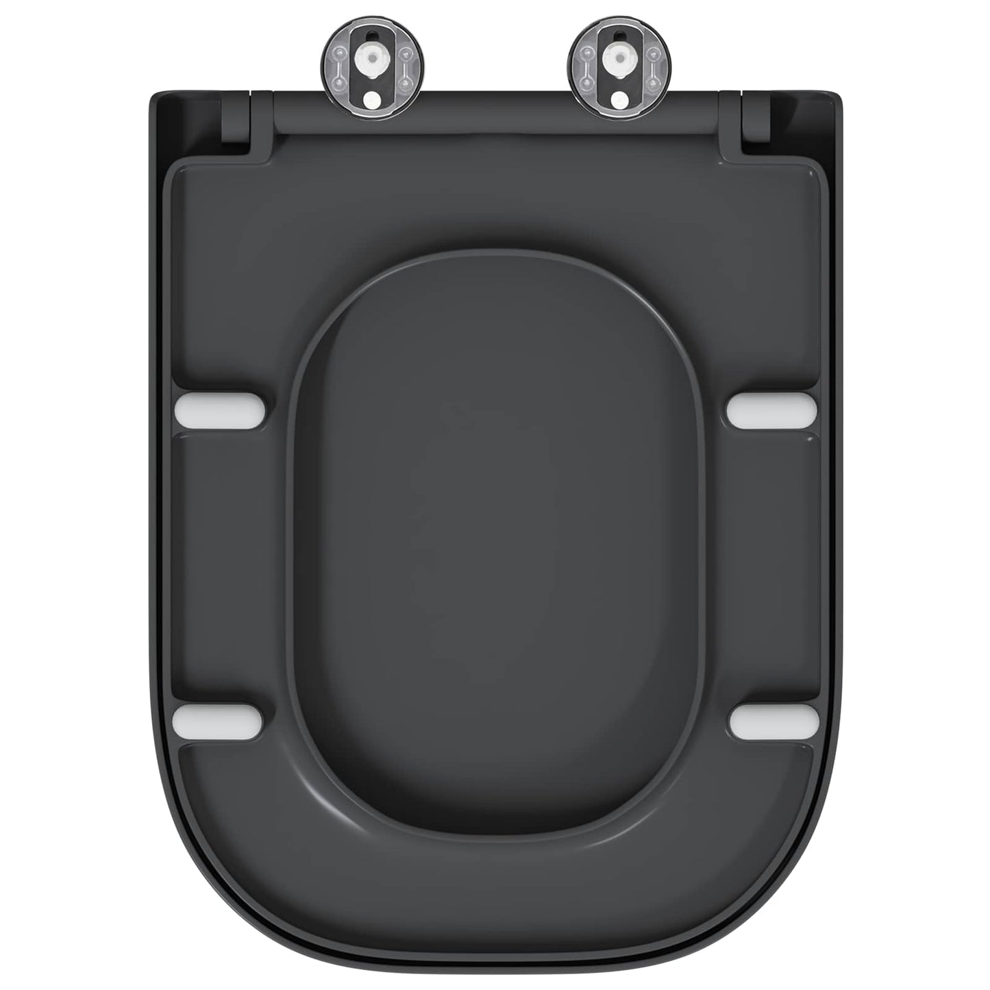 vidaXL Toilet Seat Anthracite 47.5 x 35 x 3.6 cm Duroplast