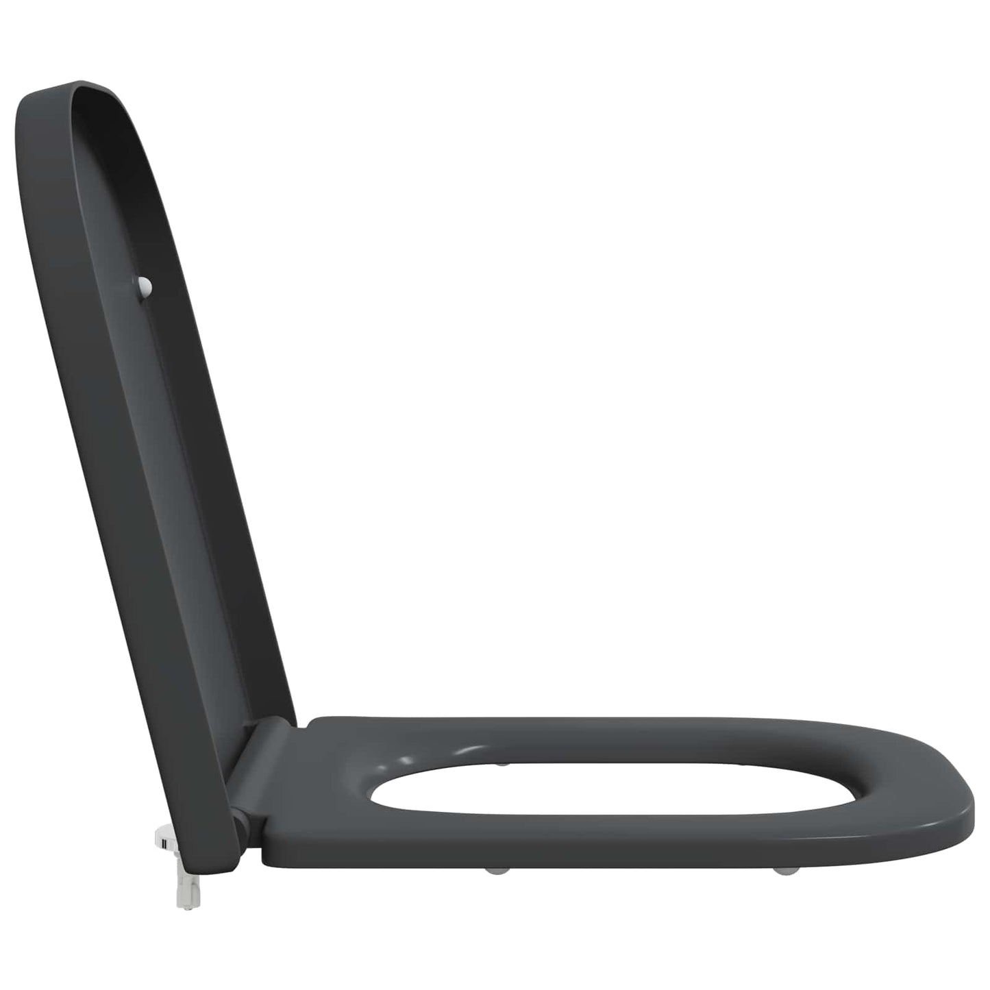 vidaXL Toilet Seat Anthracite 47.5 x 35 x 3.6 cm Duroplast