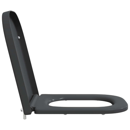 vidaXL Toilet Seat Anthracite 47.5 x 35 x 3.6 cm Duroplast
