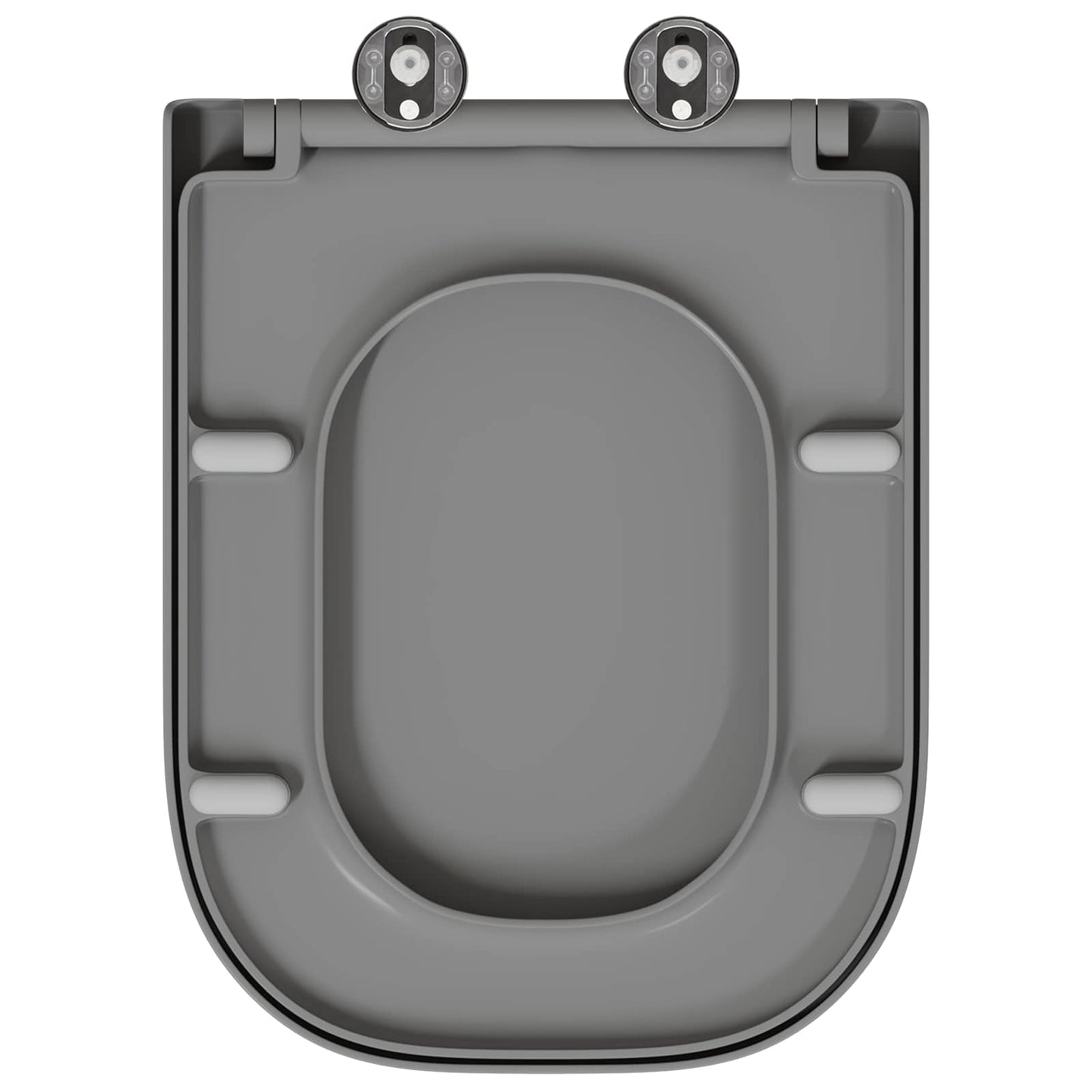 vidaXL Toilet Seat Grey 44.5 x 35 x 3.6 cm Duroplast