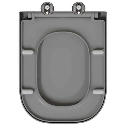 vidaXL Toilet Seat Grey 44.5 x 35 x 3.6 cm Duroplast