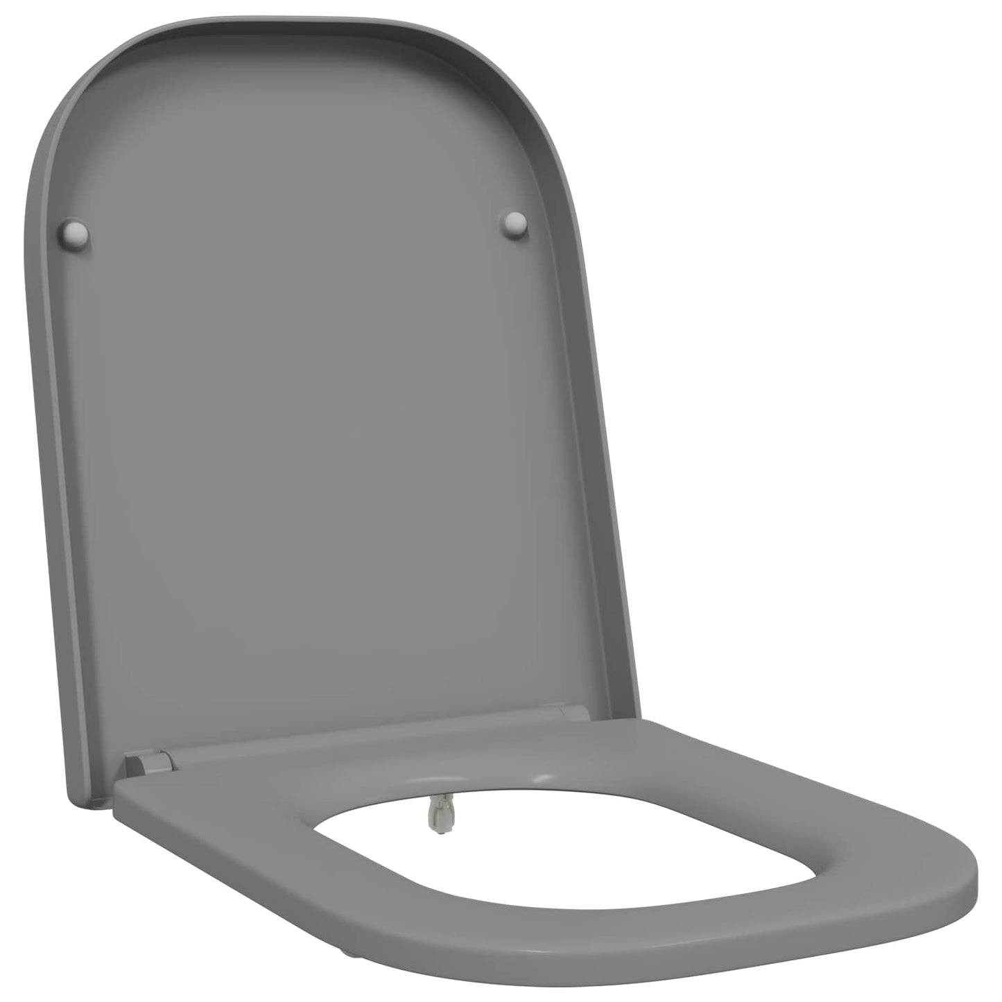 vidaXL Toilet Seat Grey 44.5 x 35 x 3.6 cm Duroplast