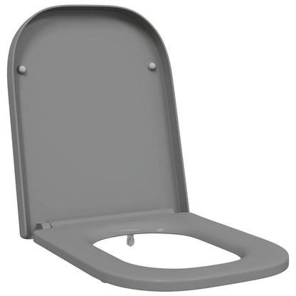 vidaXL Toilet Seat Grey 44.5 x 35 x 3.6 cm Duroplast