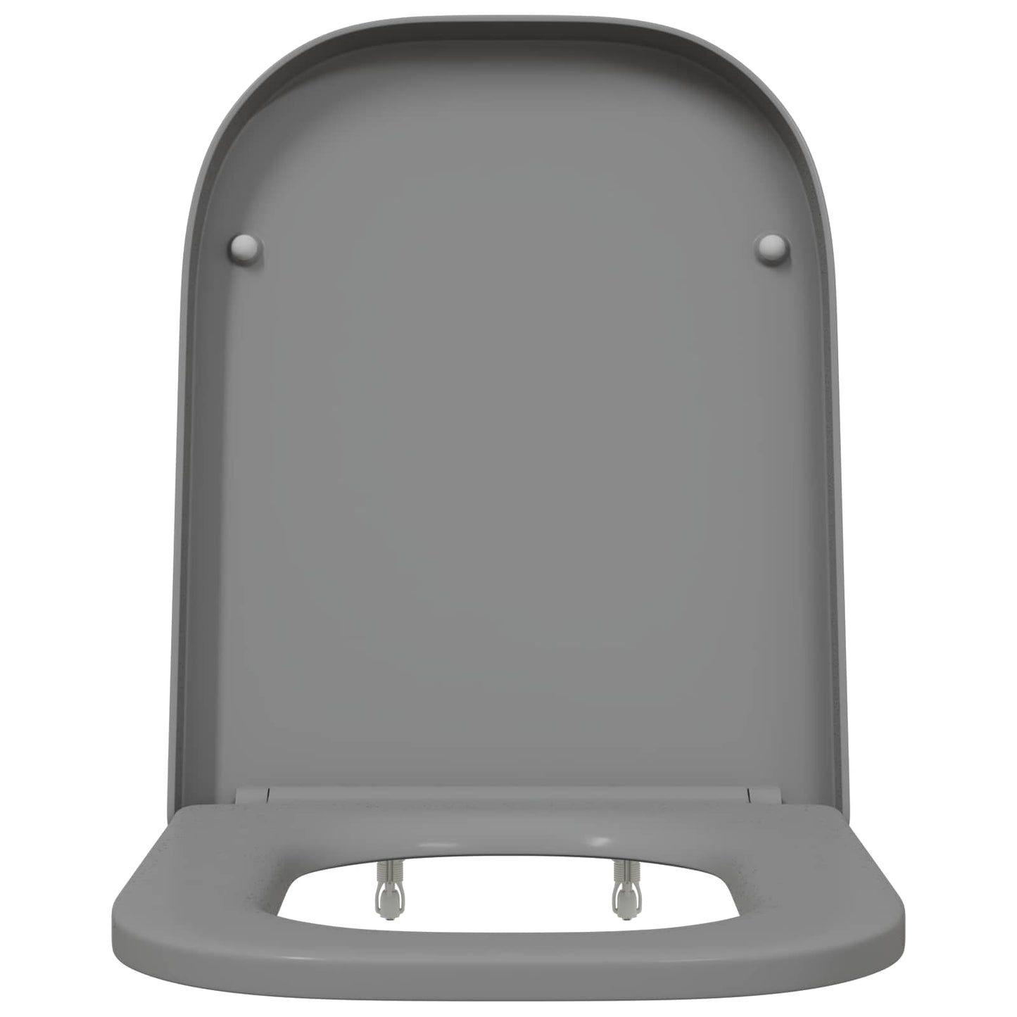 vidaXL Toilet Seat Grey 44.5 x 35 x 3.6 cm Duroplast