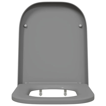 vidaXL Toilet Seat Grey 44.5 x 35 x 3.6 cm Duroplast