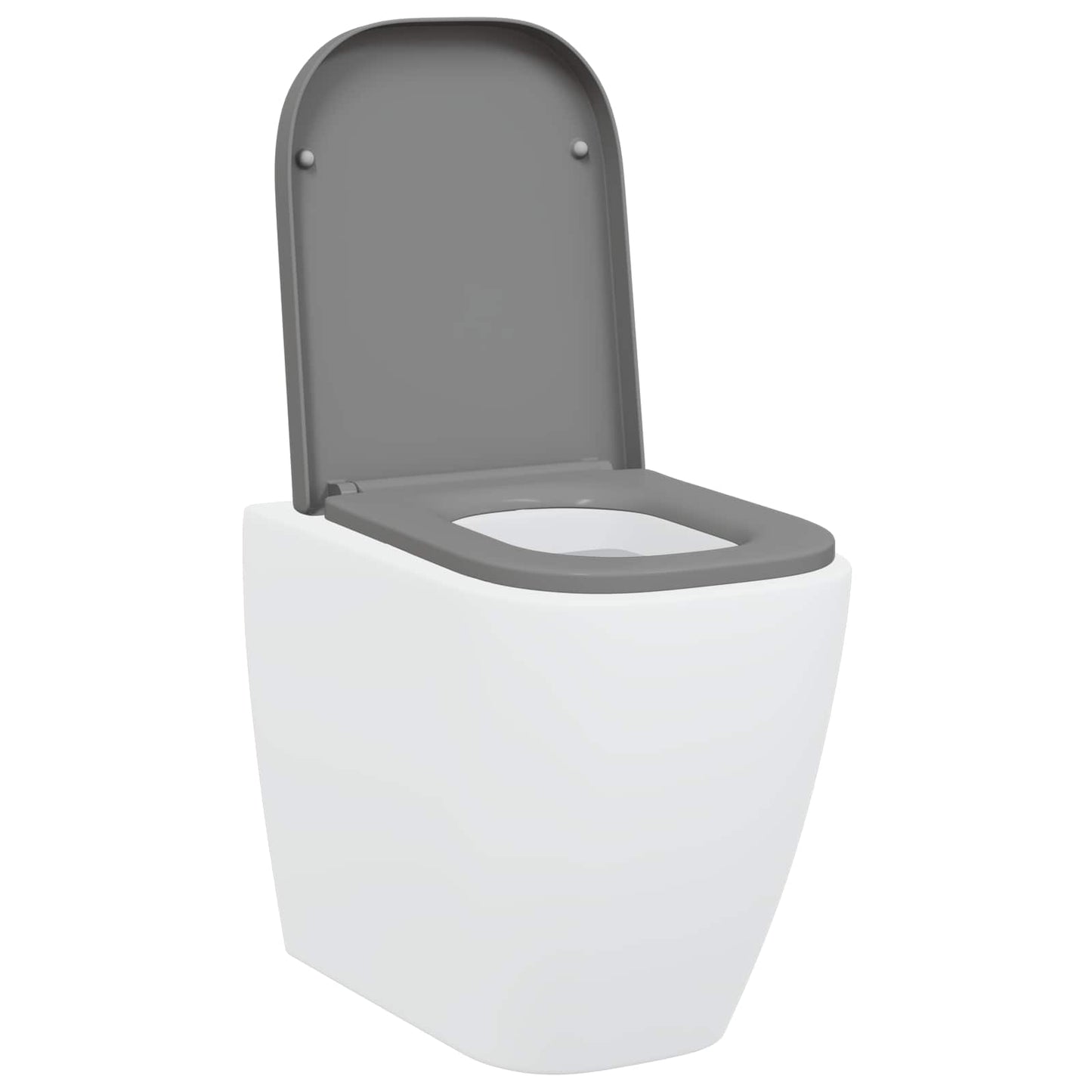vidaXL Toilet Seat Grey 44.5 x 35 x 3.6 cm Duroplast