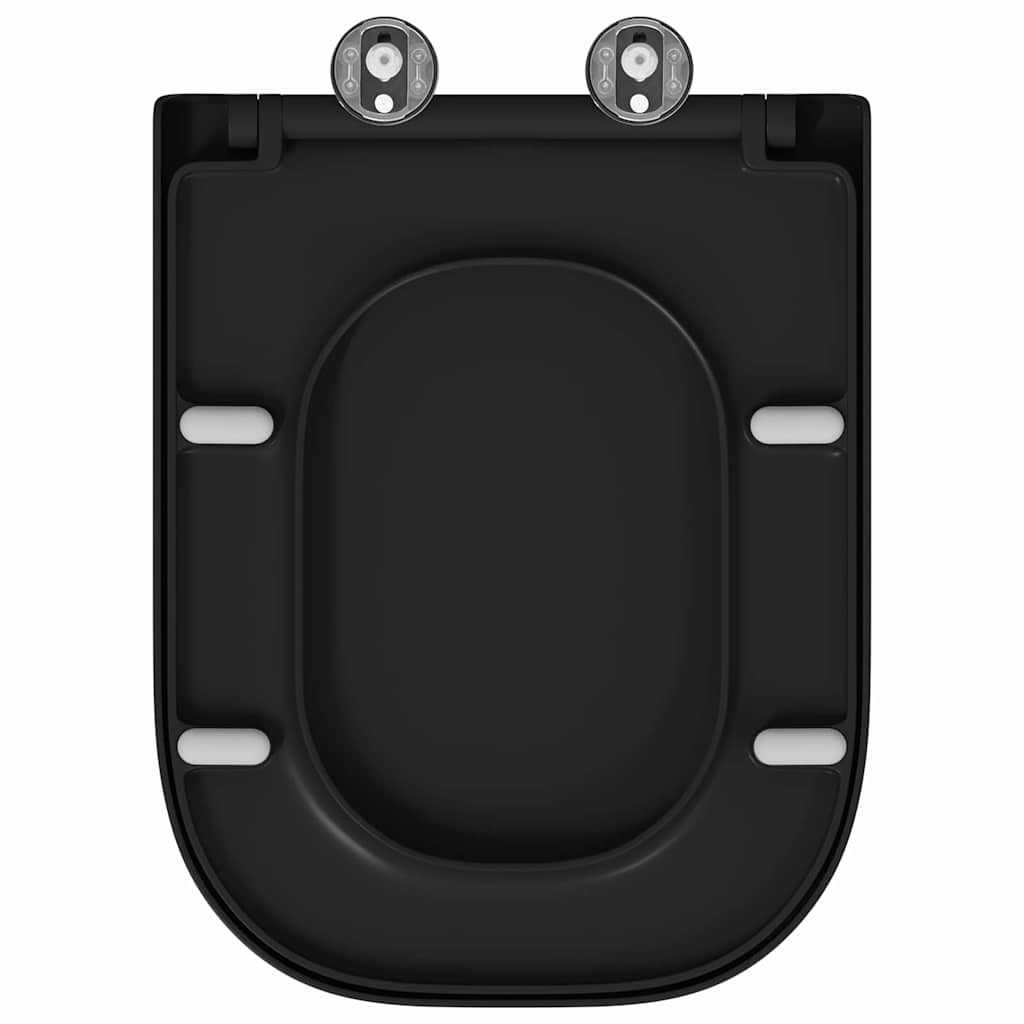 vidaXL Quick Release Toilet suitable for Seat Black 44.5 x 35 x 3.6 cm