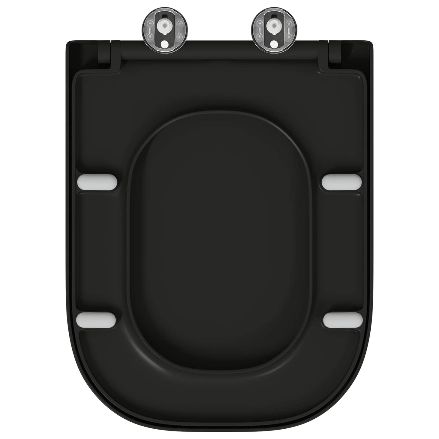 vidaXL Toilet Seat Black 47.5 x 35 x 3.6 cm Duroplast
