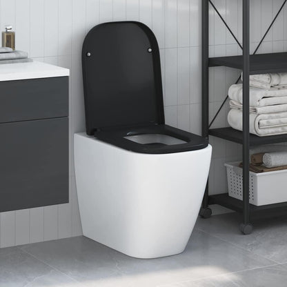 vidaXL Quick Release Toilet suitable for Seat Black 44.5 x 35 x 3.6 cm