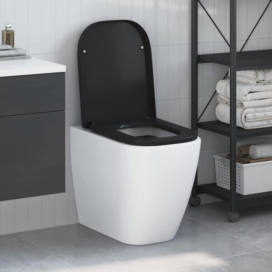 vidaXL Quick Release Toilet suitable for Seat Black 44.5 x 35 x 3.6 cm