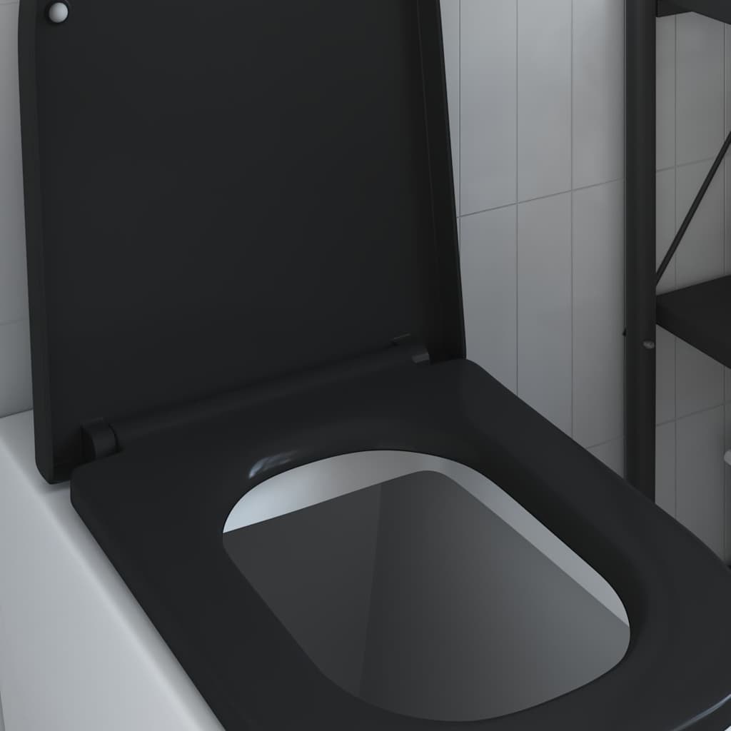 vidaXL Quick Release Toilet suitable for Seat Black 44.5 x 35 x 3.6 cm