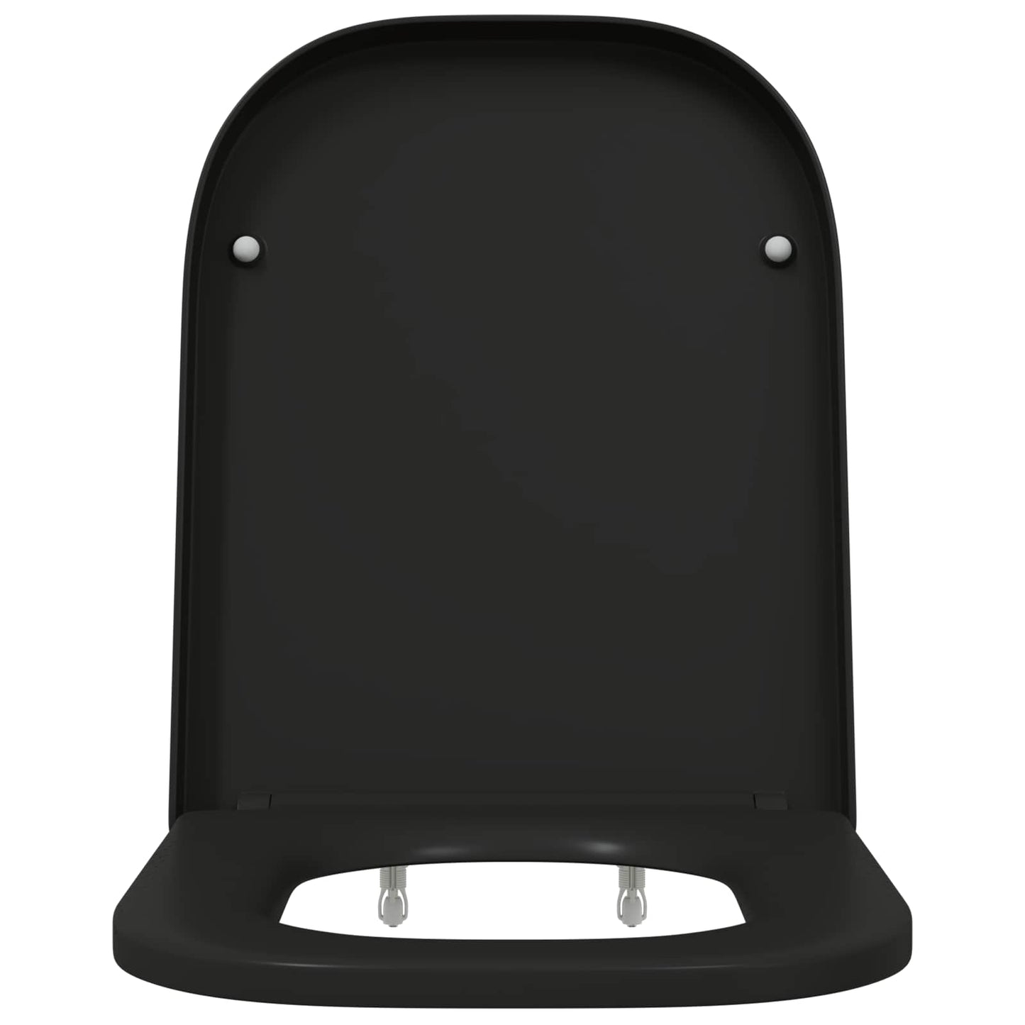 vidaXL Toilet Seat Black 47.5 x 35 x 3.6 cm Duroplast