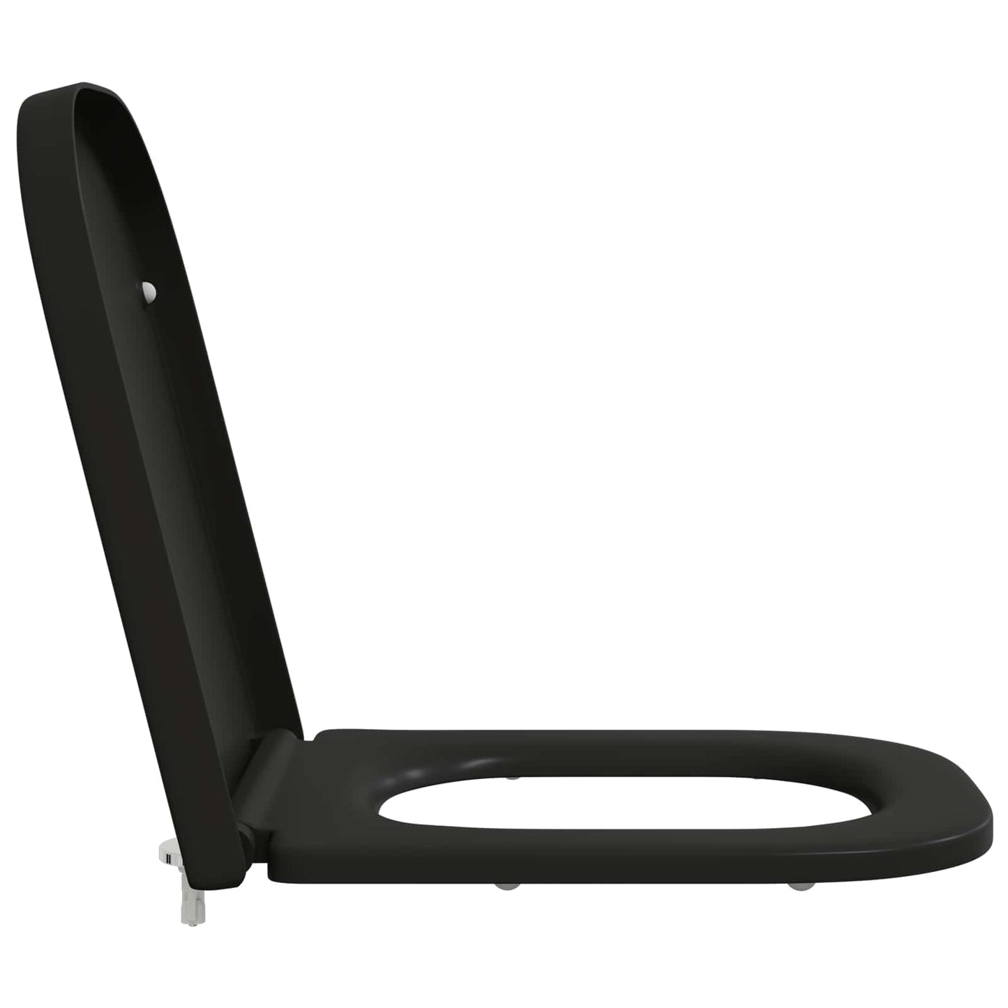 vidaXL Toilet Seat Black 47.5 x 35 x 3.6 cm Duroplast