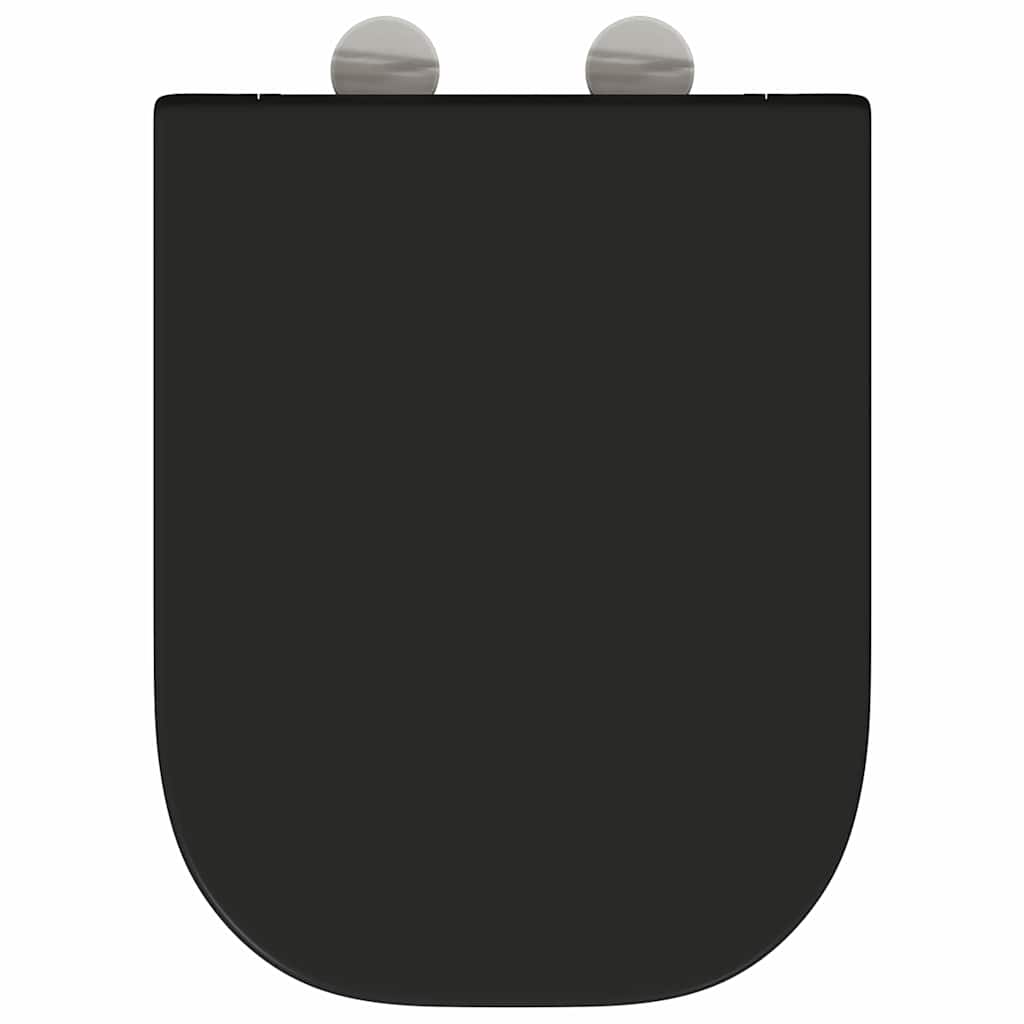 vidaXL Quick Release Toilet suitable for Seat Black 44.5 x 35 x 3.6 cm