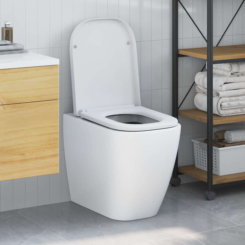 vidaXL Quick Release Toilet suitable for Seat White 44.5 x 35 x 3.6 cm