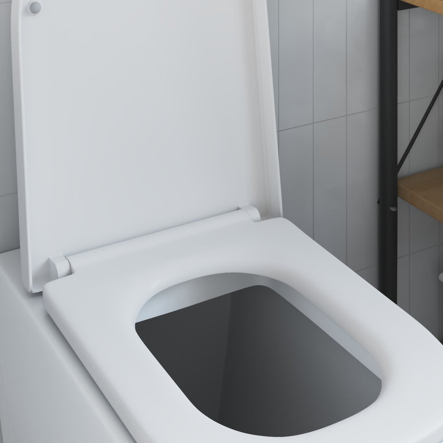 vidaXL Toilet Seat White 47.5 x 35 x 3.6 cm Duroplast