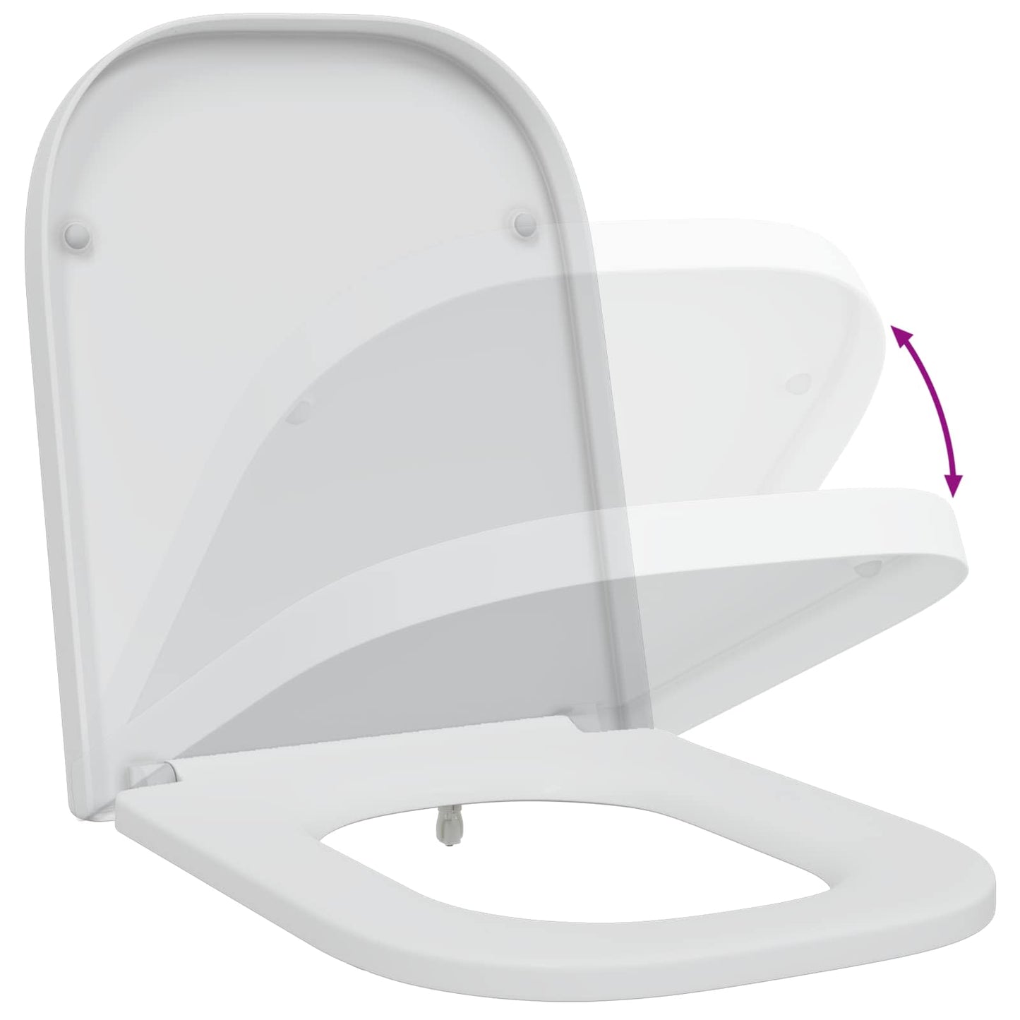 vidaXL Toilet Seat White 47.5 x 35 x 3.6 cm Duroplast