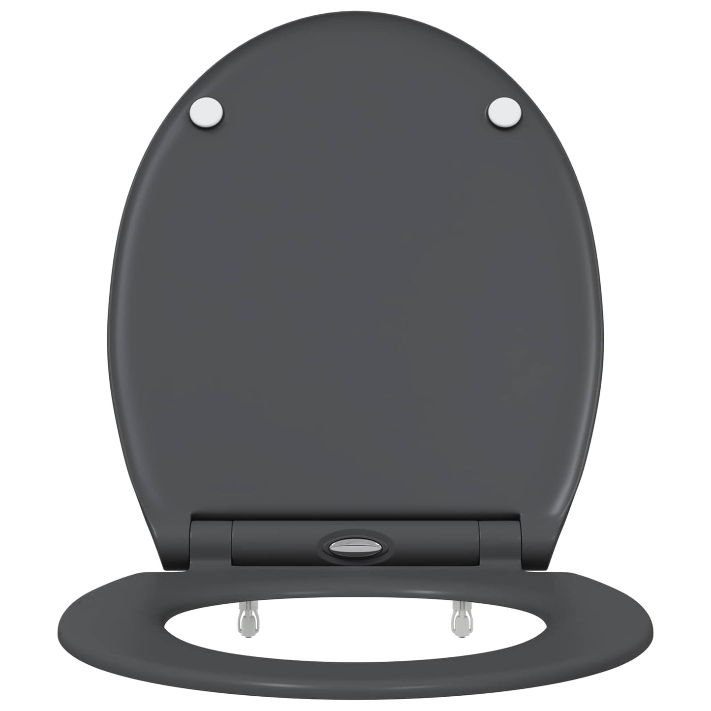 vidaXL Toilet Seat Anthracite 45.5 x 37.5 x 3.8 cm Duroplast