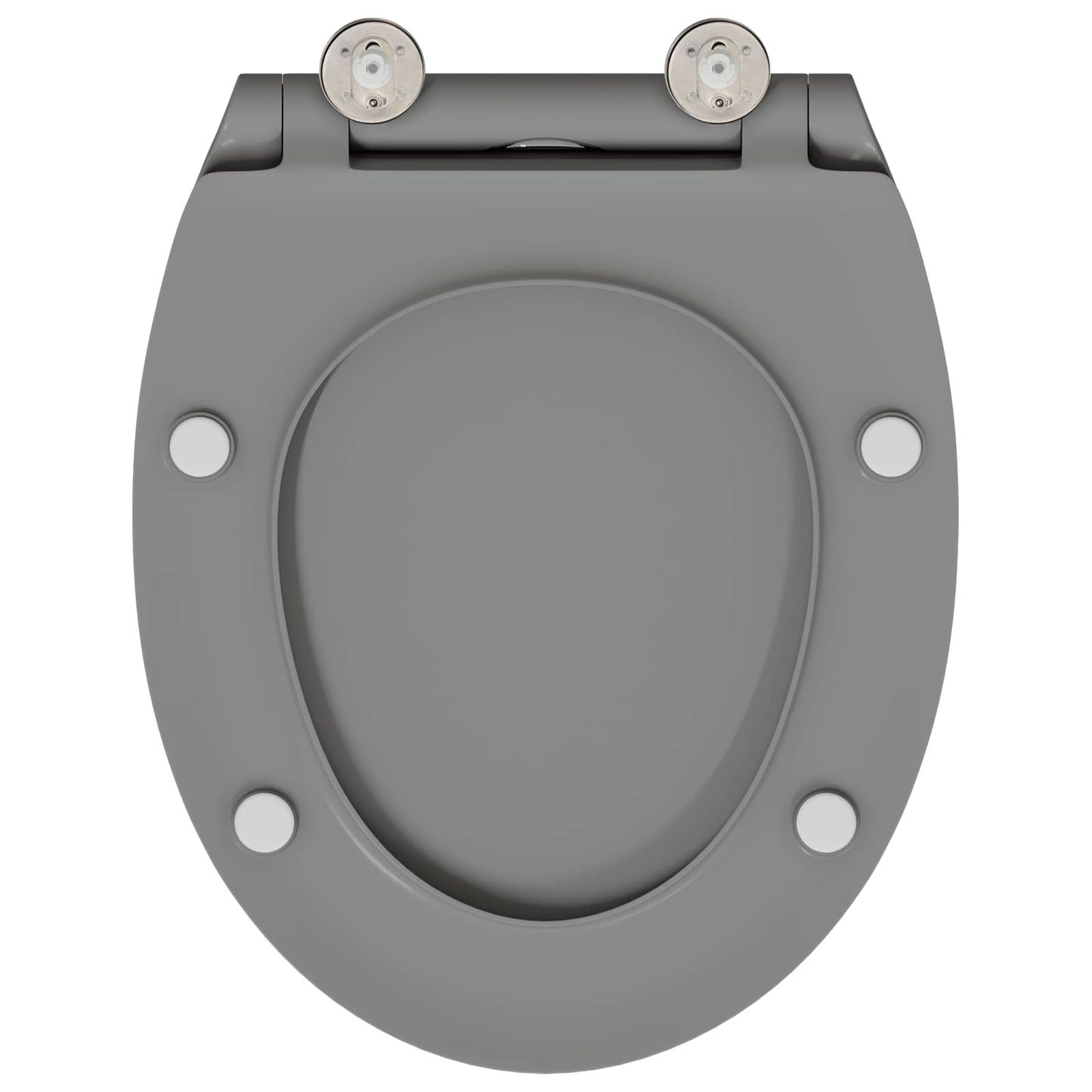 vidaXL Toilet Seat Grey 45.5 x 37.5 x 3.8 cm Duroplast