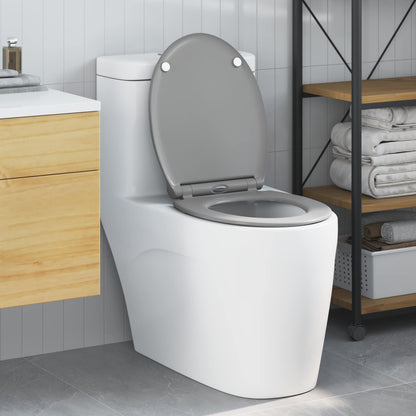 vidaXL Toilet Seat Grey 45.5 x 37.5 x 3.8 cm Duroplast