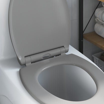 vidaXL Toilet Seat Grey 45.5 x 37.5 x 3.8 cm Duroplast