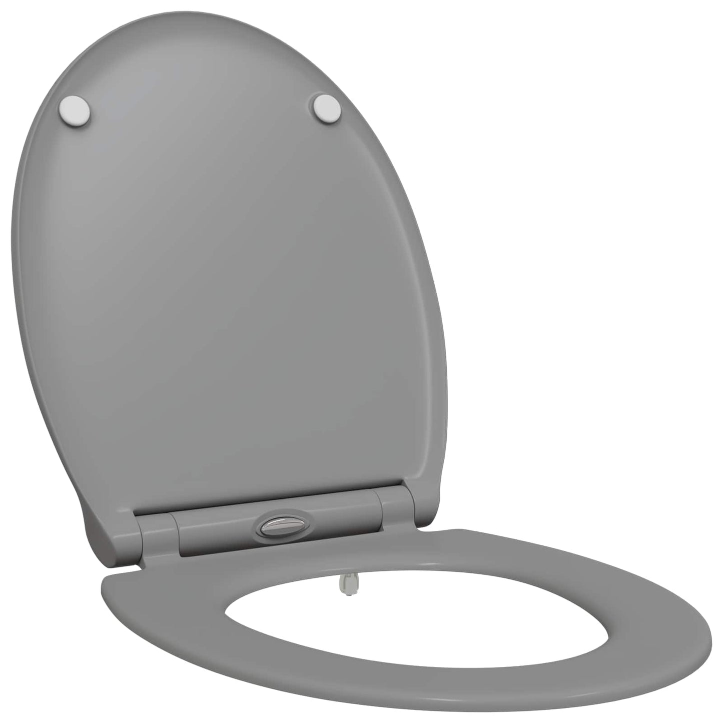 vidaXL Toilet Seat Grey 45.5 x 37.5 x 3.8 cm Duroplast