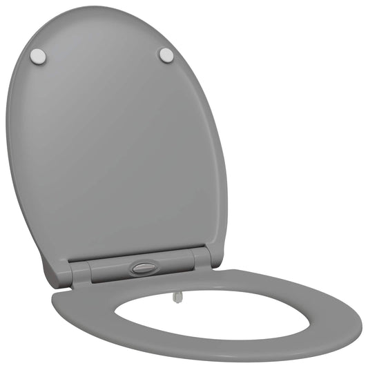 vidaXL Toilet Seat Grey 45.5 x 37.5 x 3.8 cm Duroplast