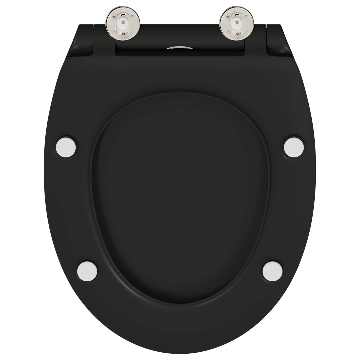 vidaXL Toilet Seat Black 45.5 x 37.5 x 3.8 cm Duroplast