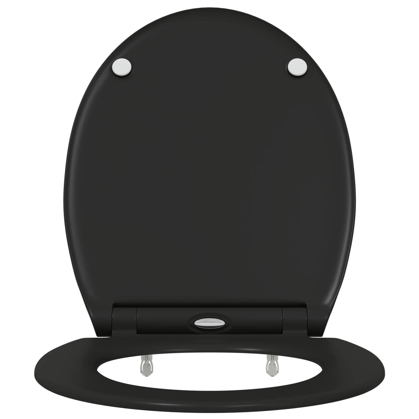 vidaXL Toilet Seat Black 45.5 x 37.5 x 3.8 cm Duroplast
