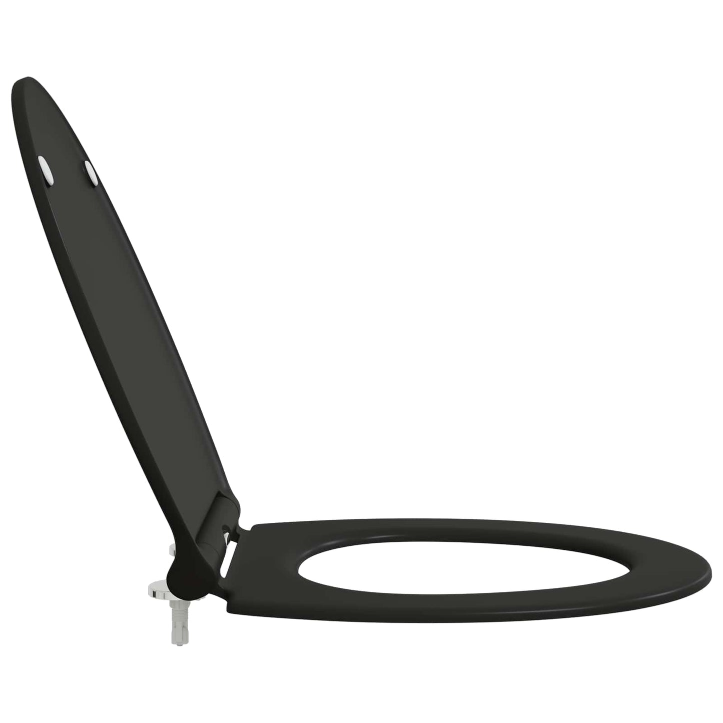 vidaXL Toilet Seat Black 45.5 x 37.5 x 3.8 cm Duroplast